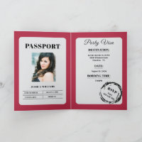 Passport Style Pink Birthday Party
