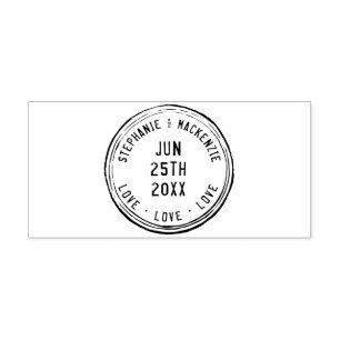 Passport Travel Custom Personalised Names Wedding  Rubber Stamp