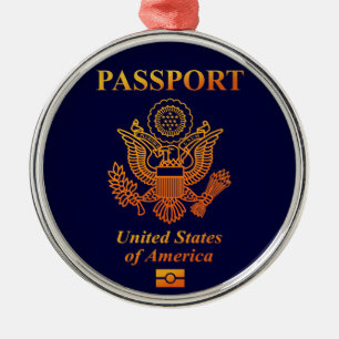 PASSPORT(USA) METAL ORNAMENT