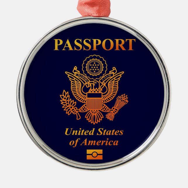 PASSPORT(USA) METAL ORNAMENT (Front)