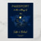 Passport Wedding Destination Gold Foil plane heart