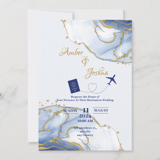 Passport Wedding Invitation (Front)