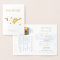 Passport Wedding Invitation Real Gold Foil Map