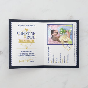 Passport Wedding Invitation Set