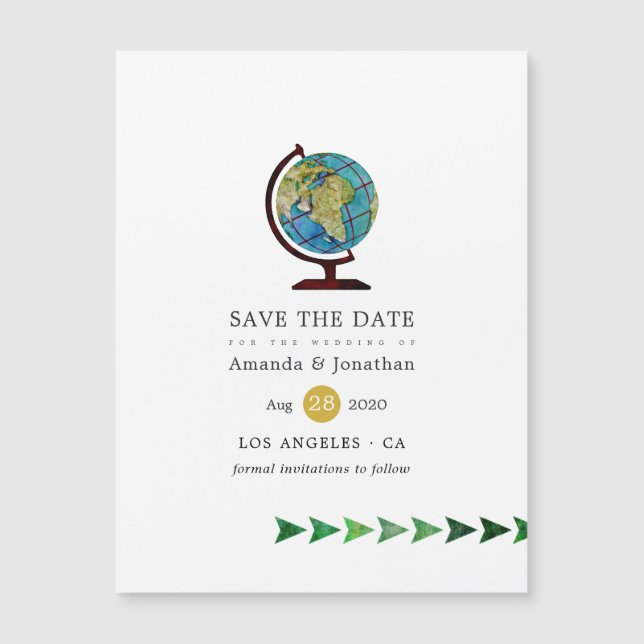 Passport Wedding Save the Date Invitation (Front)