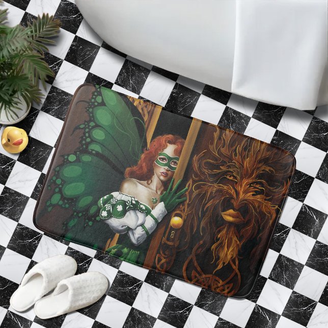 Password Fairy Green Celtic  Bath Mat (Creator Uploaded)