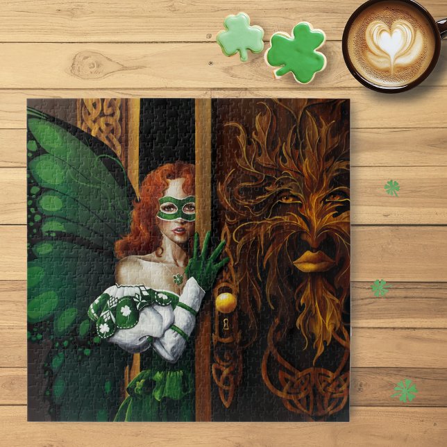 Password Fairy Green Celtic Jigsaw Puzzle (Creator Uploaded)