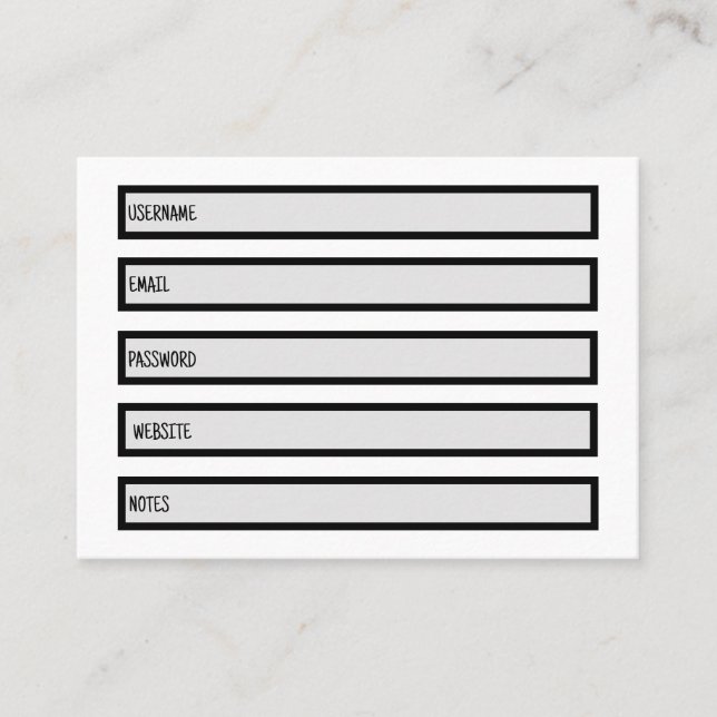 Password Keeper set Business Card (Front)