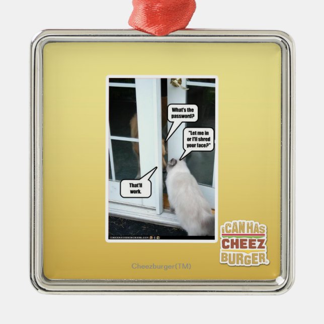 Password Please Metal Tree Decoration (Front)