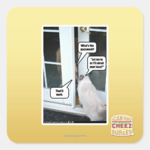 Password Please Square Sticker