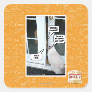 Password Please Square Sticker