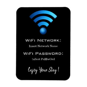 password wifi details black magnet