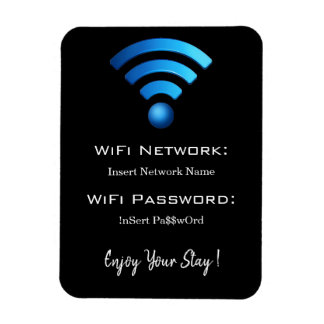 password wifi details black magnet