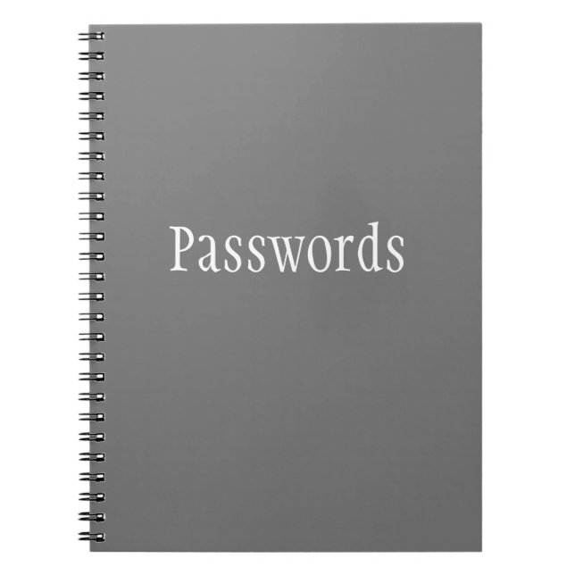 Passwords Notebook (Front)