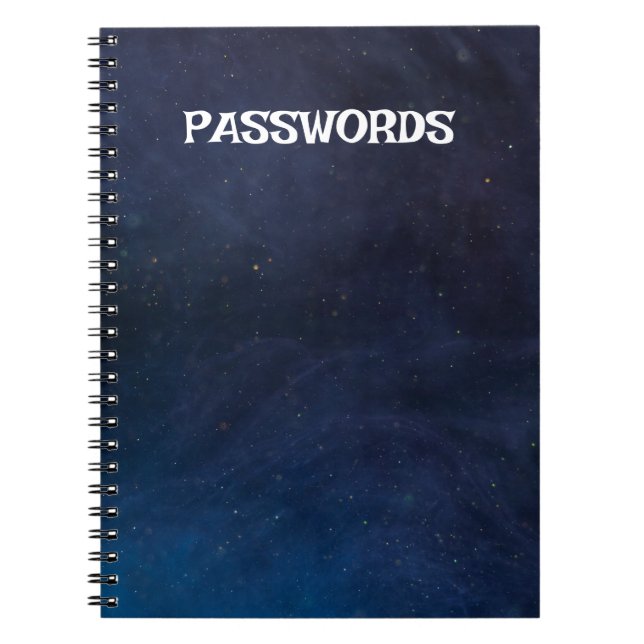 Passwords Organizer Notebook (Front)