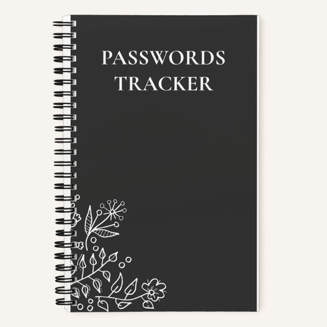 PASSWORDS TRACKER NOTEBOOK (Front)