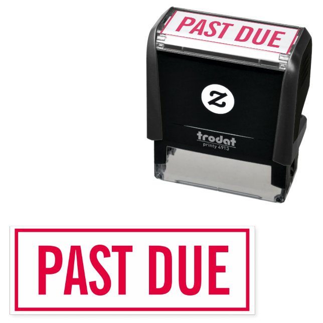 Past Due simple self inking stamp for accounting (In Situ)