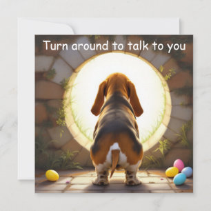 Past hound dog - Easter  Holiday Card