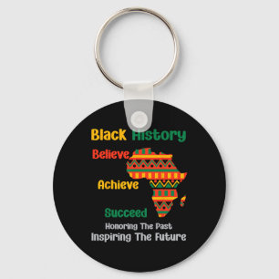 Past Inspiring Future Black History Month African  Key Ring