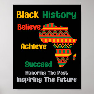 Past Inspiring Future Black History Month African  Poster