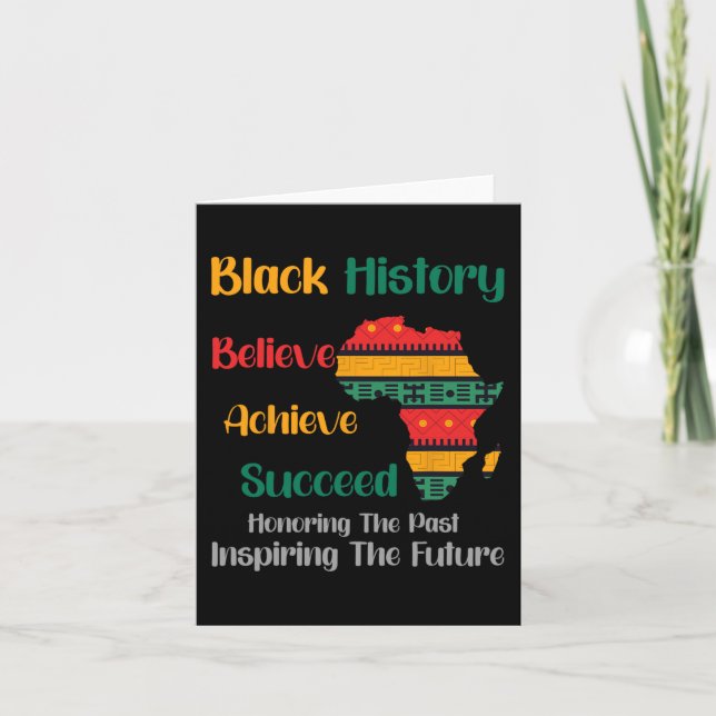 Past Inspiring Future Black History Month  Card (Front)