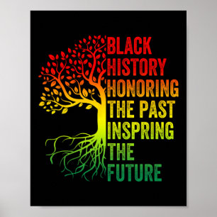 Past Inspiring Future Men Women Black History Mont Poster