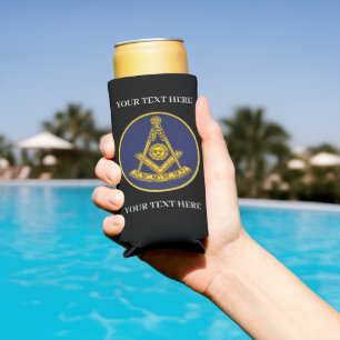 Past Master Freemason Compass Masonic Masonry Seltzer Can Cooler