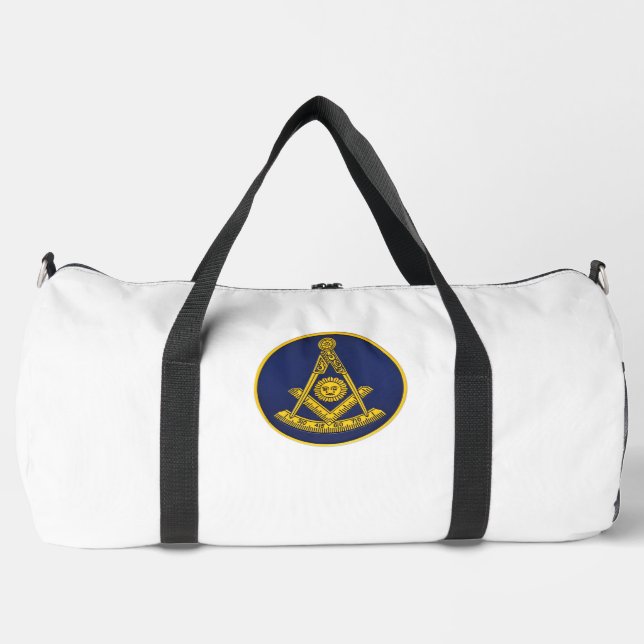 Past Master Freemason Square and Compass Masonic  Duffle Bag (Front)