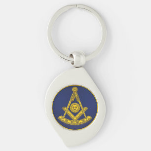 Past Master Freemason Square and Compass Masonic  Key Ring