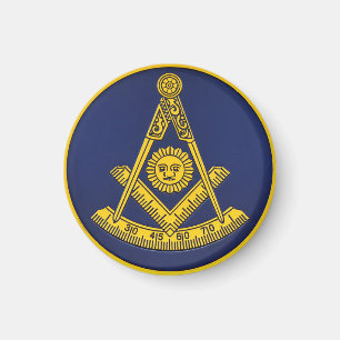 Past Master Freemason Square and Compass Masonic Magnet
