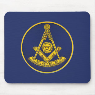 Past Master Freemason Square and Compass Masonic Mouse Pad
