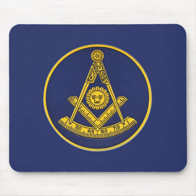 Past Master Freemason Square and Compass Masonic  Mouse Pad (Front)
