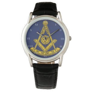 Past Master Freemason Square and Compass Masonic  Watch