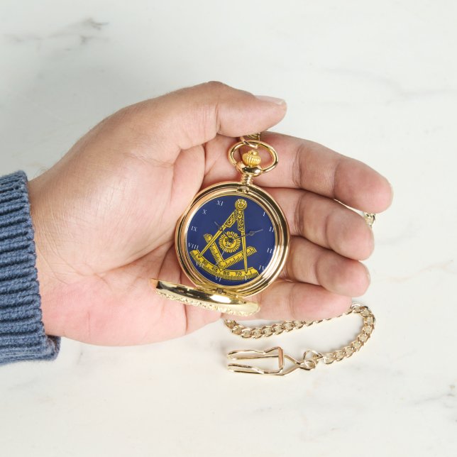 Past Master Freemason Square and Compass Masonic  Watch (Hand)