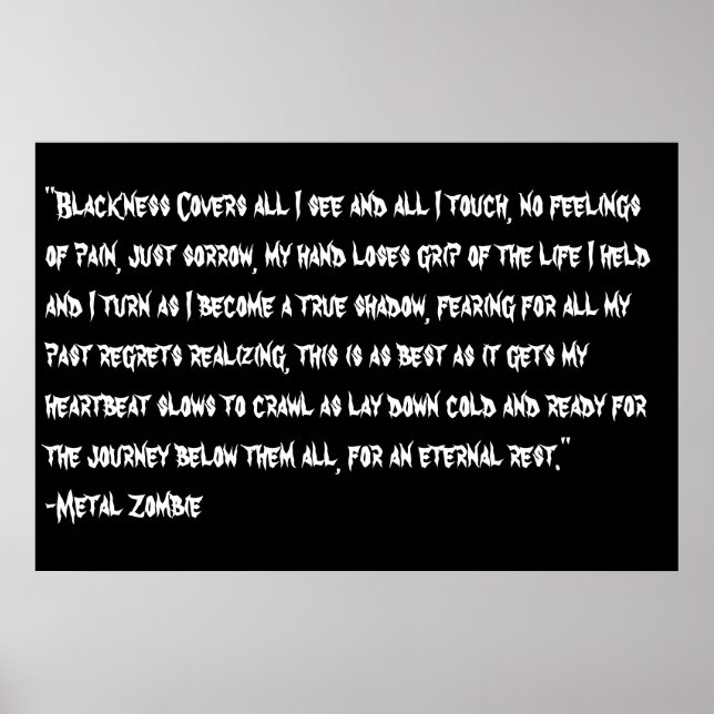 Past regrets poster (Front)