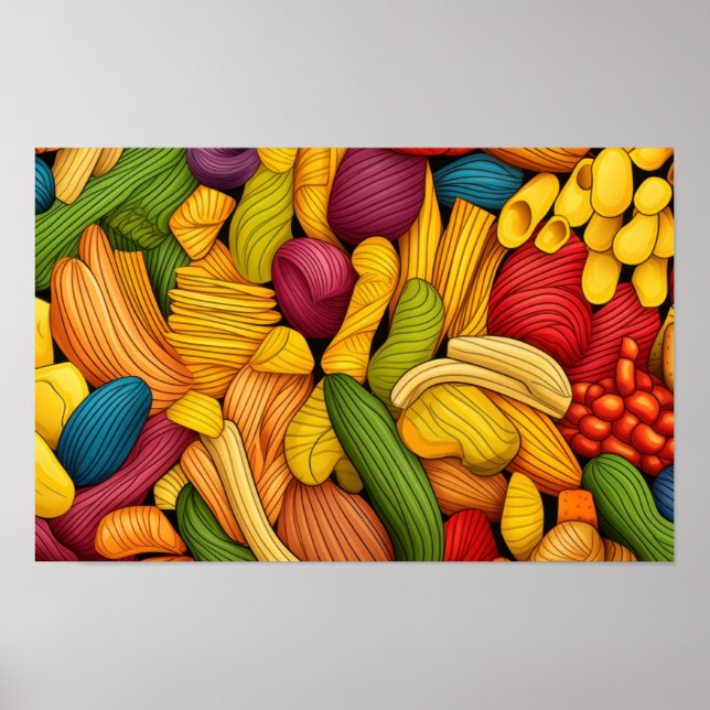 Pasta art background  SMALL Poster (Front)