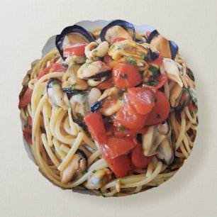 Pasta Art Throw Pillow – Realistic Italian food