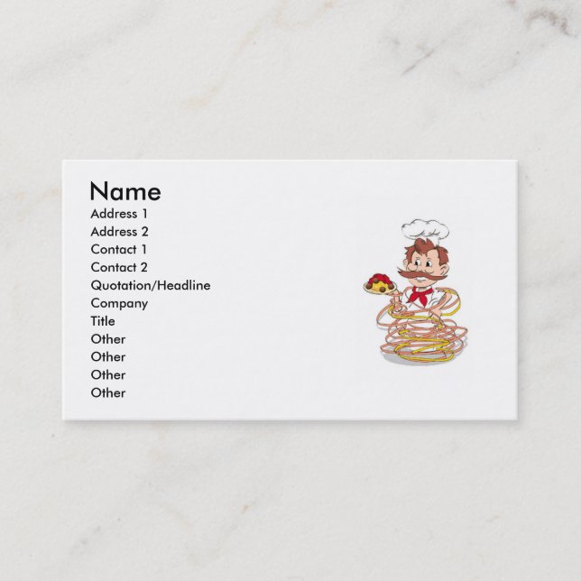 Pasta Business Card (Front)