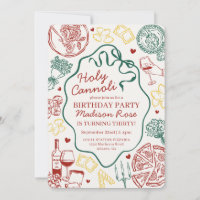 Pasta Dinner Party Holy Cannoli Italian Birthday