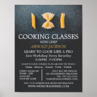 Pasta Display, Cooking Classes Advertising