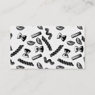 Pasta Diversity Grey Food Italy Lover Foodie Business Card