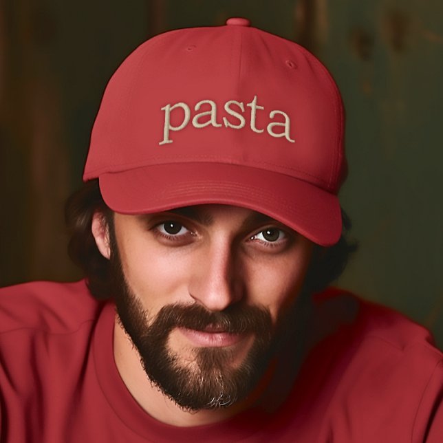 Pasta embroidered cap (Pasta Funny Italian Embroidered Baseball Cap)