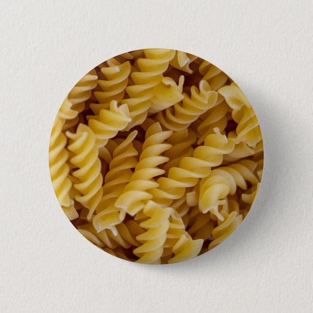 Pasta Fusilli Noodles 6 Cm Round Badge (Front)