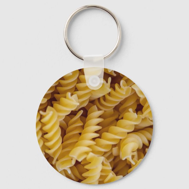 Pasta Fusilli Noodles Key Ring (Front)