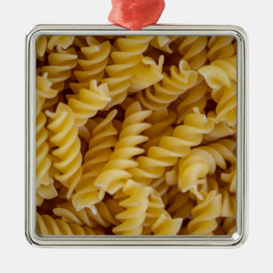 Pasta Fusilli Noodles Metal Ornament