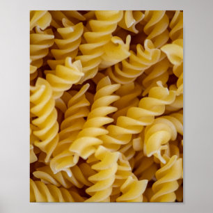 Pasta Fusilli Noodles Poster