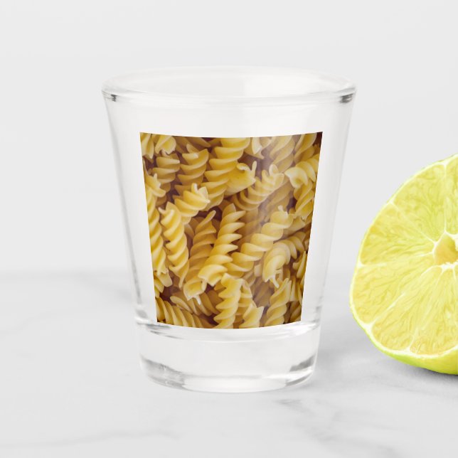 Pasta Fusilli Noodles Shot Glass (Front)