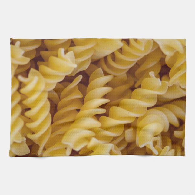 Pasta Fusilli Noodles Tea Towel (Horizontal)