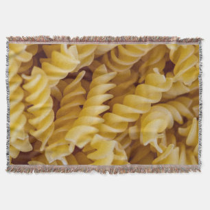 Pasta Fusilli Noodles Throw Blanket