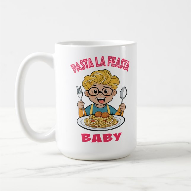 Pasta La Feasta Baby Coffee Mug (Left)